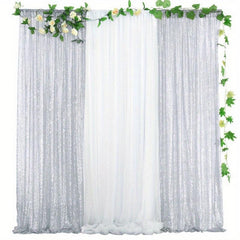 2pcs Sequin Backdrop Cloth Wedding Decoration