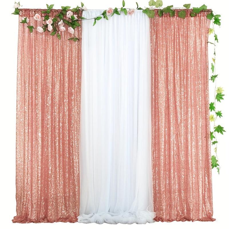 2pcs Sequin Backdrop Cloth Wedding Decoration