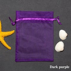 100pcs Organza Drawstrings Bags Jewelry Gift Package Yarn Pouch