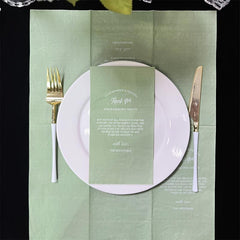 20pcs Green Wedding Paper Napkins, Texting Printed Decor Paper Guest Towels