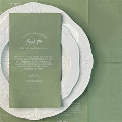 20pcs Green Wedding Paper Napkins, Texting Printed Decor Paper Guest Towels
