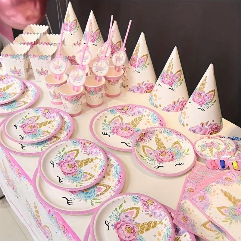 16pcs Unicorn Birthday Party Napkins Kids Disposable Napkins Supplies