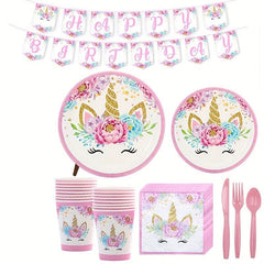 16pcs Unicorn Birthday Party Napkins Kids Disposable Napkins Supplies