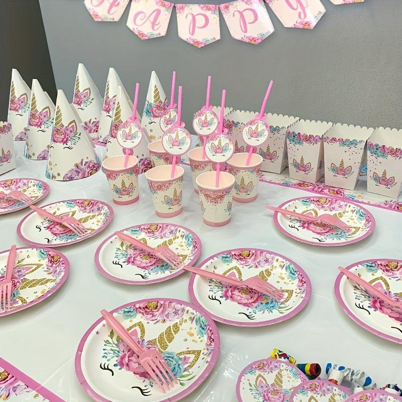16pcs Unicorn Birthday Party Napkins Kids Disposable Napkins Supplies