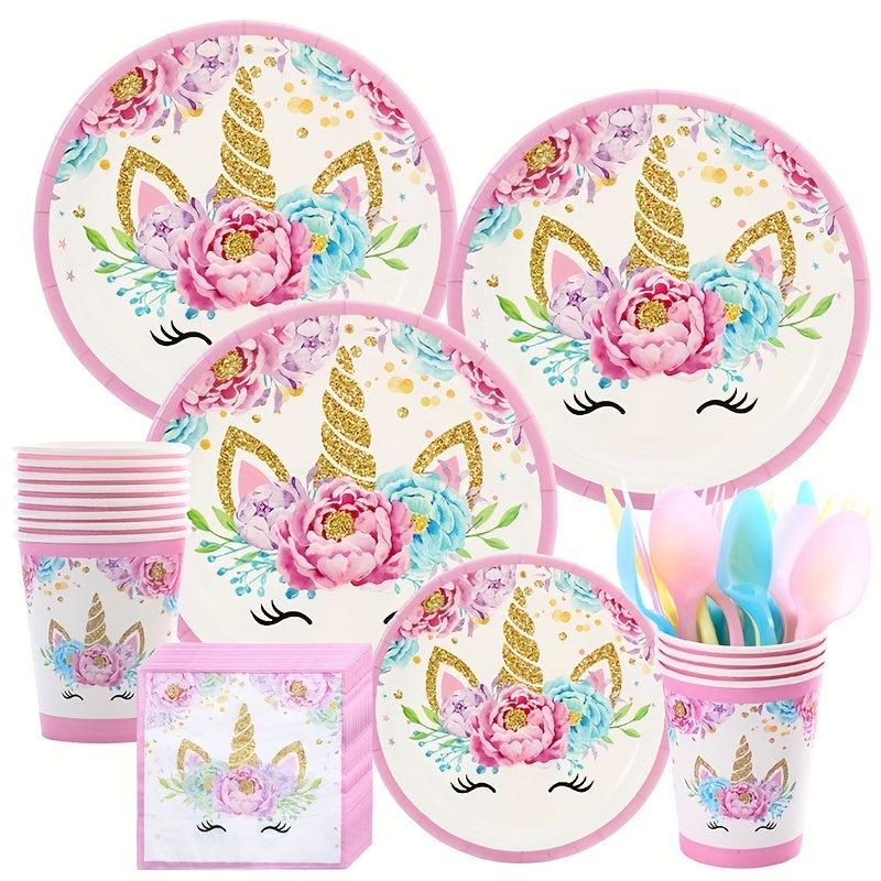 16pcs Unicorn Birthday Party Napkins Kids Disposable Napkins Supplies