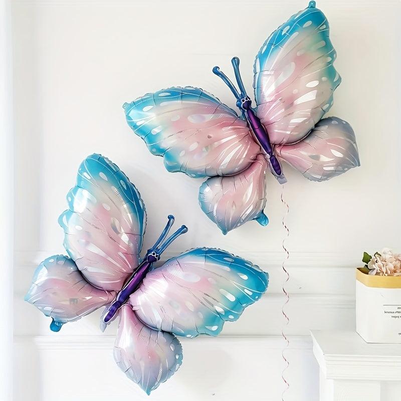 2pcs Large Butterfly Aluminum Foil Balloons Colorful Butterfly Balloon