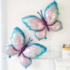 2pcs Large Butterfly Aluminum Foil Balloons Colorful Butterfly Balloon