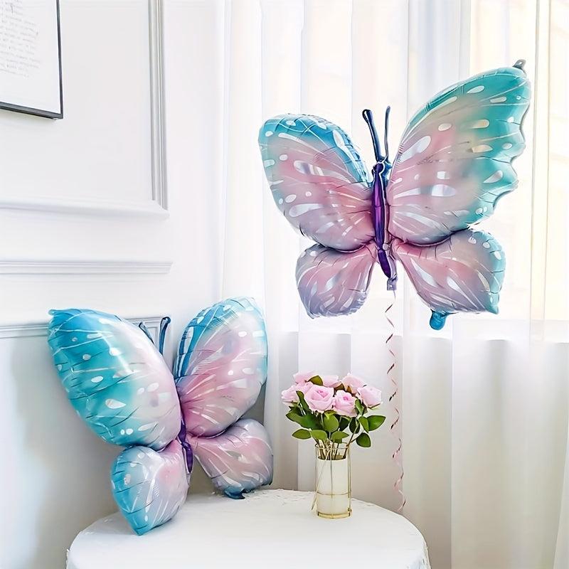 2pcs Large Butterfly Aluminum Foil Balloons Colorful Butterfly Balloon