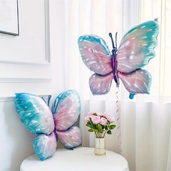 2pcs Large Butterfly Aluminum Foil Balloons Colorful Butterfly Balloon