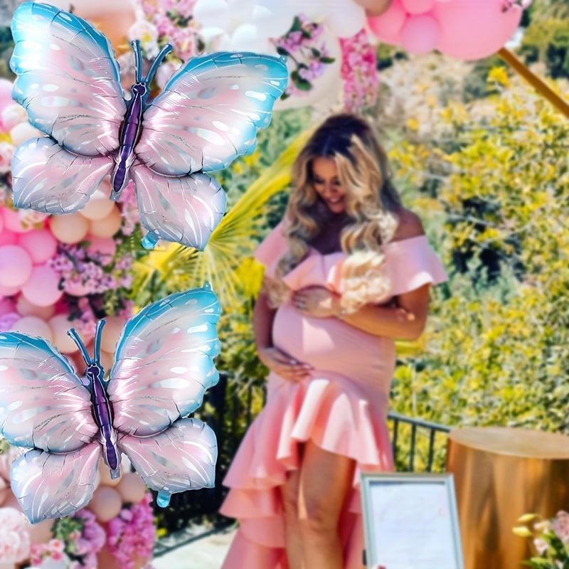 2pcs Large Butterfly Aluminum Foil Balloons Colorful Butterfly Balloon
