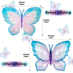2pcs Large Butterfly Aluminum Foil Balloons Colorful Butterfly Balloon