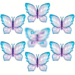 2pcs Large Butterfly Aluminum Foil Balloons Colorful Butterfly Balloon