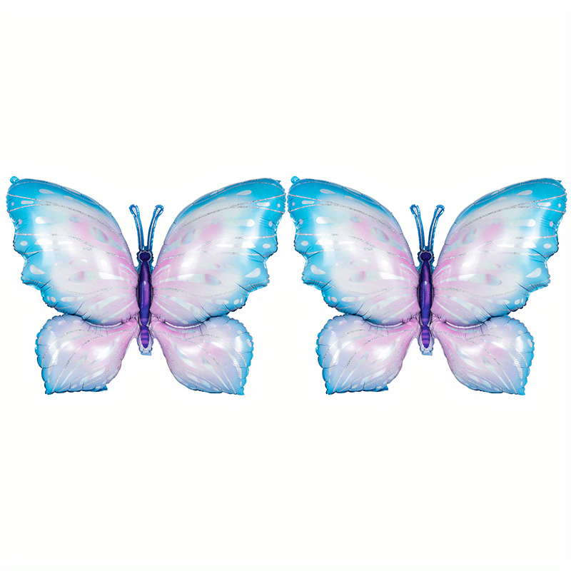 2pcs Large Butterfly Aluminum Foil Balloons Colorful Butterfly Balloon