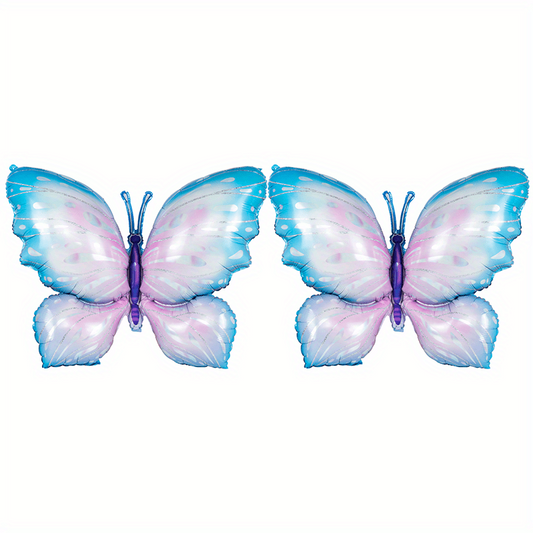 2pcs Large Butterfly Aluminum Foil Balloons Colorful Butterfly Balloon