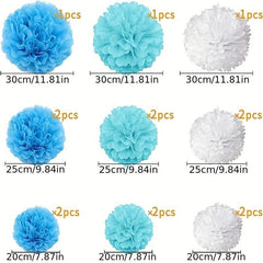 15pcs Tissue Pompoms Festive Birthday Party Decoration