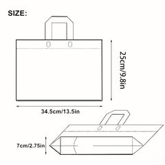 5pcs Flower Printed Plastic Tote Bags British Style Party Favor Bags
