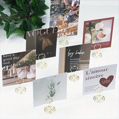 Golden Place Card Holder Acrylic Seat Table Guard Card Wedding DIY Home Decor