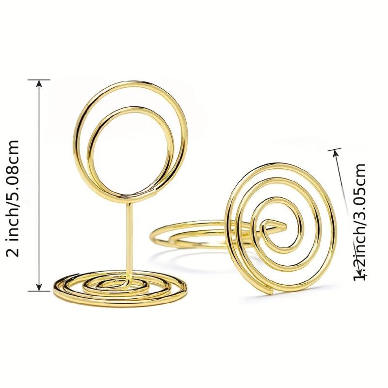 Golden Place Card Holder Acrylic Seat Table Guard Card Wedding DIY Home Decor