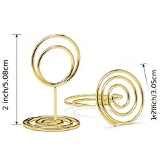Golden Place Card Holder Acrylic Seat Table Guard Card Wedding DIY Home Decor