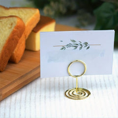 Golden Place Card Holder Acrylic Seat Table Guard Card Wedding DIY Home Decor