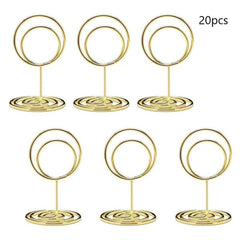 Golden Place Card Holder Acrylic Seat Table Guard Card Wedding DIY Home Decor