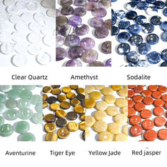 7pcs Chakra Healing Crystal Heart Necklace Natural Gemstone