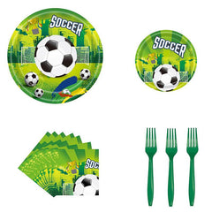 Football Theme Green Tableware Set