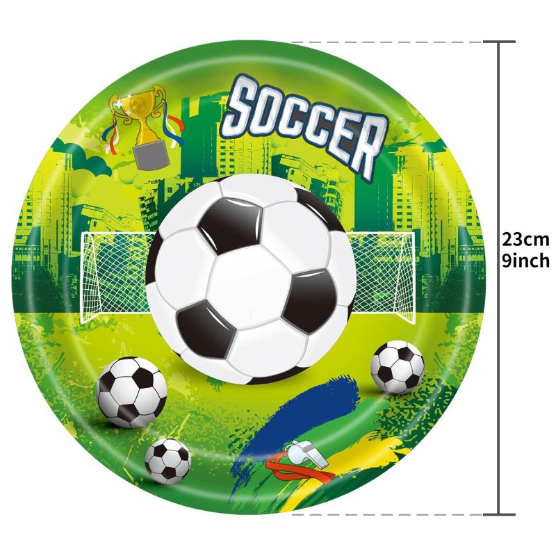 Football Theme Green Tableware Set