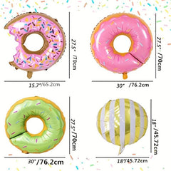 6pcs Donut Foil Balloons Birthday Wedding Party Decor