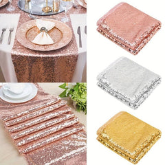 Rose Gold Sequin Table Runner Wedding Party Christmas Decor
