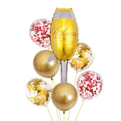 Champagne Bottle Aluminum Foil Balloon for Party Decor