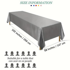 Emerald Green Satin Tablecloth 259 x 147 cm Champagne Overlay Cover