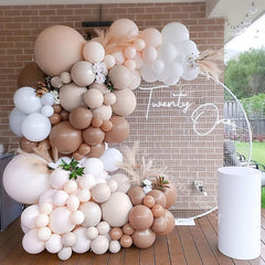 180pcs Birthday Balloon Garland Arch Kit Cream Peach Party Decor Supplies