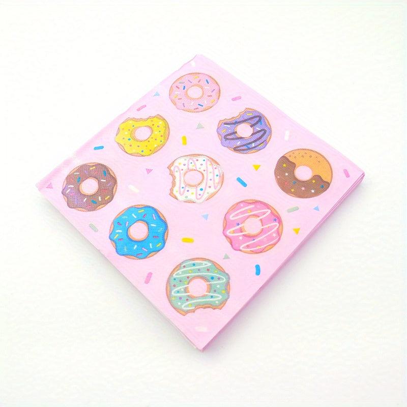 Donut Themed Party Dinnerware Set for 20 Guests