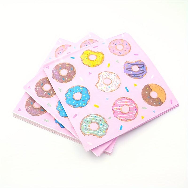 Donut Themed Party Dinnerware Set for 20 Guests