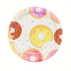 Donut Themed Party Dinnerware Set for 20 Guests