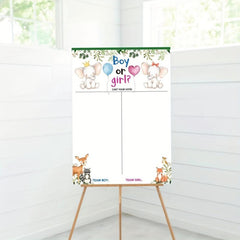 36pcs Gender Reveal Poster and Stickers Set for Baby Shower
