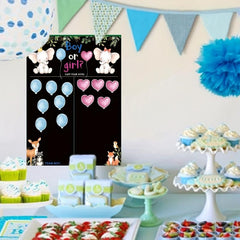 36pcs Gender Reveal Poster and Stickers Set for Baby Shower