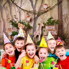 Safari Wild One Backdrop 7x5ft Jungle Boy 1st Birthday Party Decorations