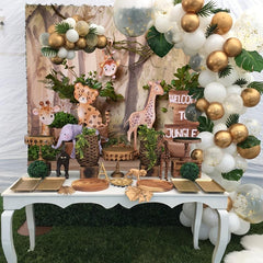 Safari Wild One Backdrop 7x5ft Jungle Boy 1st Birthday Party Decorations