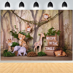 Safari Wild One Backdrop 7x5ft Jungle Boy 1st Birthday Party Decorations