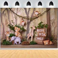 Safari Wild One Backdrop 7x5ft Jungle Boy 1st Birthday Party Decorations