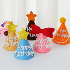 Glitter Star Birthday Hat for Kids' Parties and Summer Holidays