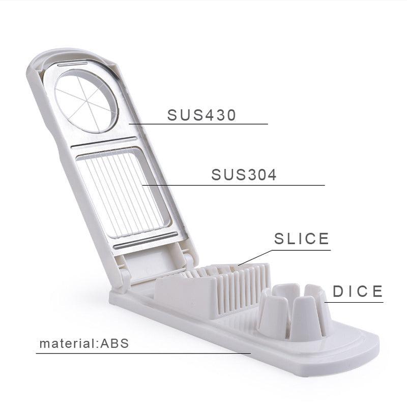 Fancy Petal Egg Slicer Splitter 2-In-1 Kitchen Egg Cutter