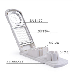 Fancy Petal Egg Slicer Splitter 2-In-1 Kitchen Egg Cutter