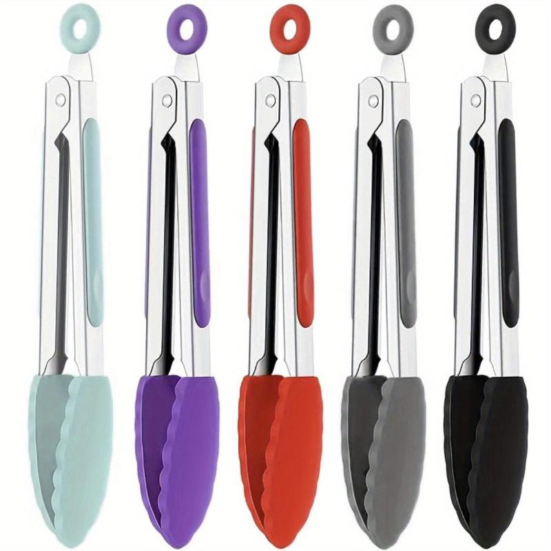 5pcs Stainless Steel Food Tongs for Buffet Multi-Use