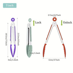5pcs Stainless Steel Food Tongs for Buffet Multi-Use