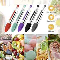 5pcs Stainless Steel Food Tongs for Buffet Multi-Use
