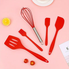 5Pcs Silicone Spatula Set Kitchen Cooking Utensils Box