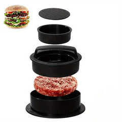 3-in-1 Burger Press Patty Maker Non-Stick Stuffed Burger Mold BBQ Grill Tool